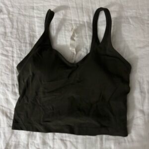 Lulu dark green Crop Tank Top